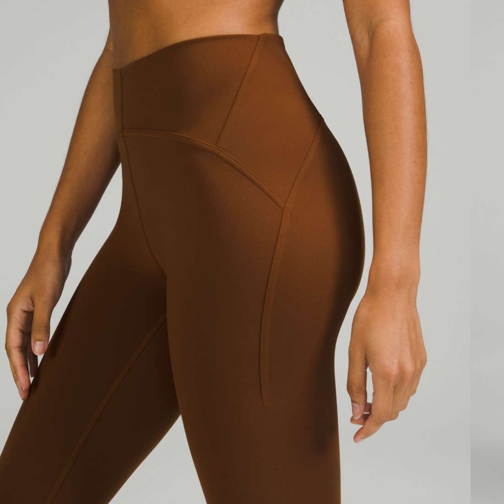 Lululemon Instill HR tight 25” size 14 roasted brown